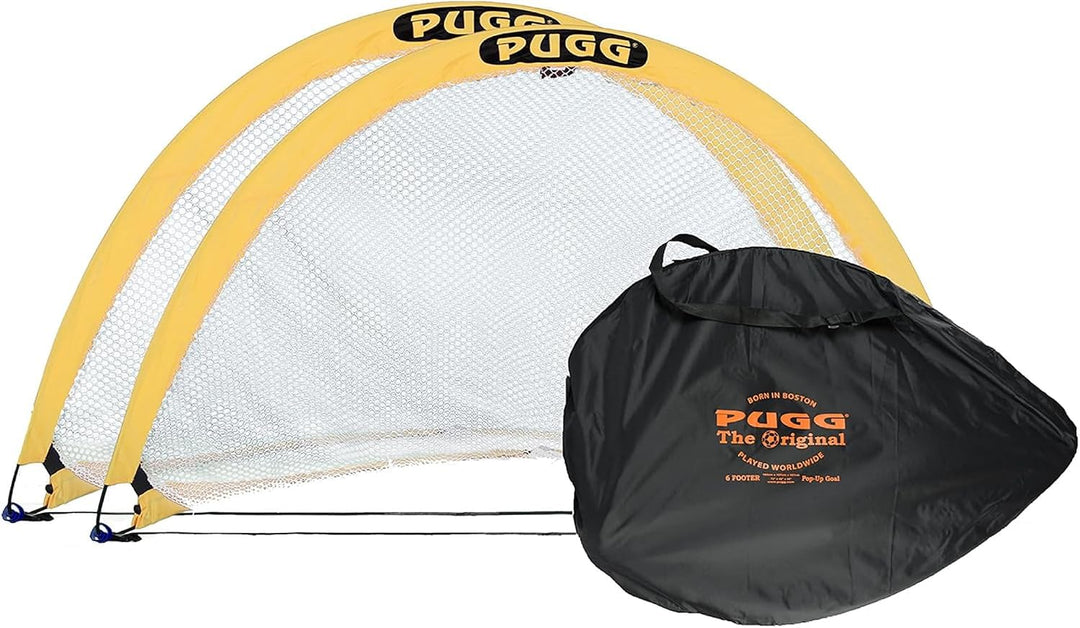 PUGG 6 Foot Pop-Up Soccer Goal Set - Portable Training Equipment