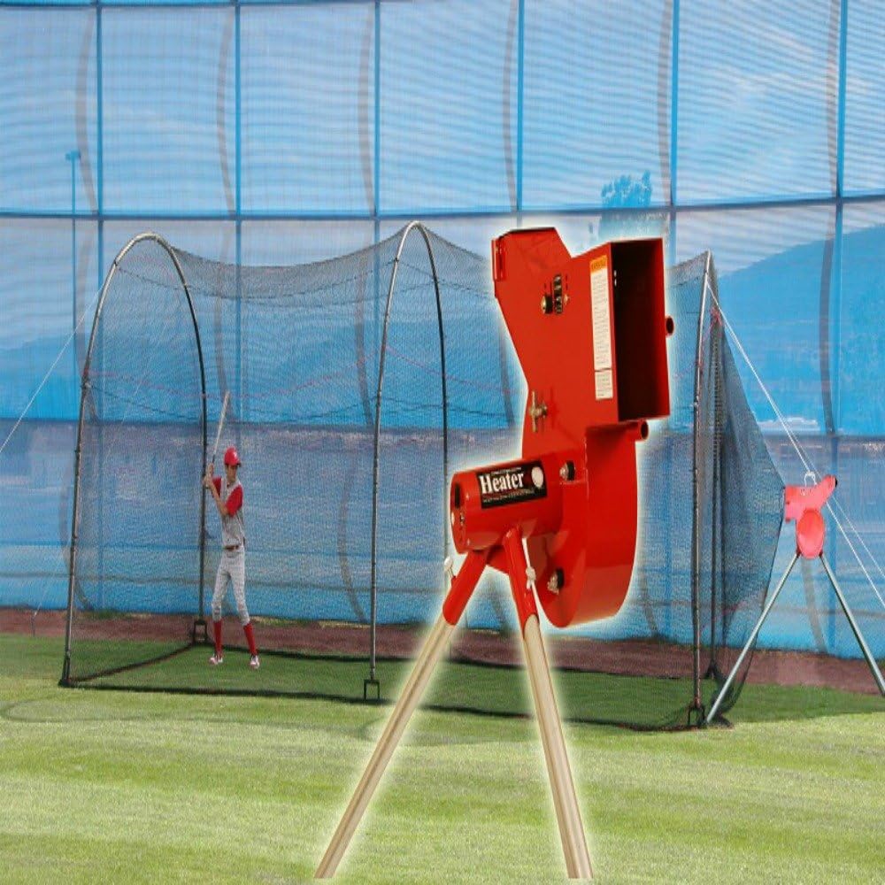 Heater Sports Combo Pitching Machine &amp; Xtender 24 Batting Cage