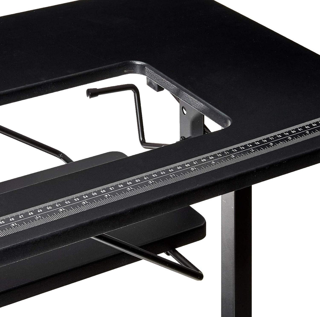 SewingRite SewStation 101 Portable Folding Sewing Table with Steel Legs, Black - Perfect for Home, Office and Business