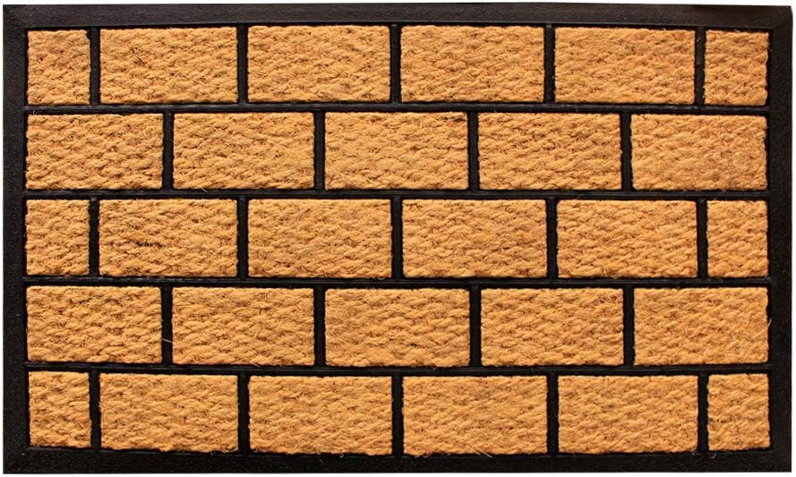 LIVEVIE Lattice Front Door Mat, Stylish Low-Profile Doormat for Indoor/Outdoor Entrance, Welcome Mat
