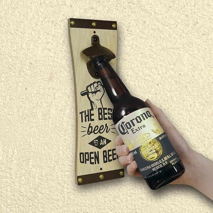 Wall-Mounted Bottle Opener for Beer, Soda, and Pop Modern &amp; Elegant Kitchen and Barware