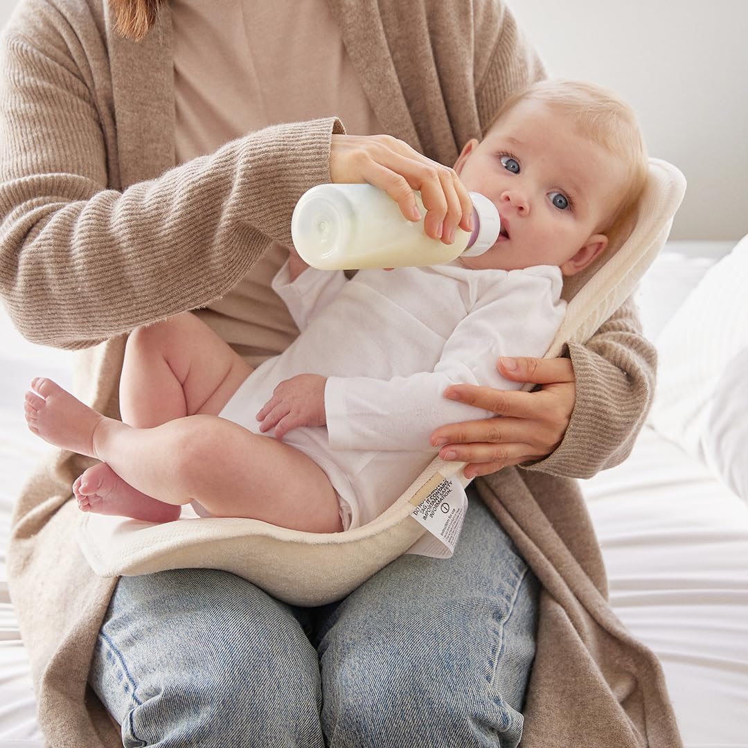 Alpremio Baby Feeding Support Seat, Ergonomically Designed for Breast &amp; Bottle Feeding, Lightweight, Firm Core &amp; Soft Cotton Surface, Made in Korea, Fits Babies 1-5M &amp; Head-to-Hip Up to 16 inch