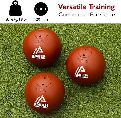 Amber Fight Gear Precision Performance Iron Shot Put Versatile Training and Competition Excellence with Sturdy Cast Iron Build and Durable Polyurethane Coating