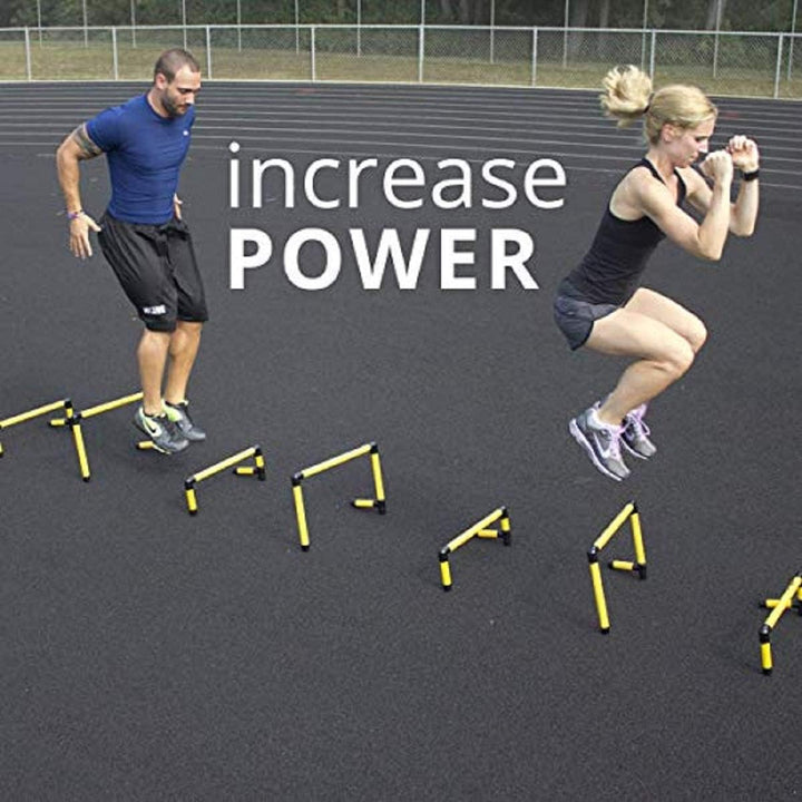 Prism Fitness 12 Inch Fixed Height Training Hurdles Set of 6
