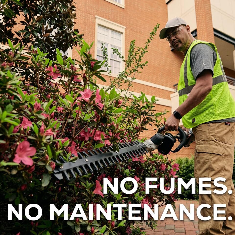 82V Short Pole Hedge Trimmer with 2.5 Ah Battery and Dual Port Charger (82PH30F-25DP) - Precision Trimming Power for Professional Landscaping