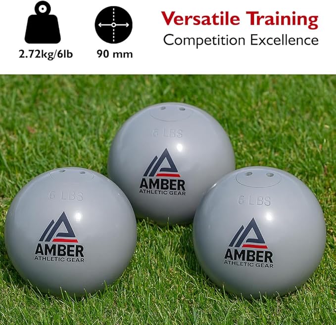 Amber Fight Gear Precision Performance Iron Shot Put Versatile Training and Competition Excellence with Sturdy Cast Iron Build and Durable Polyurethane Coating