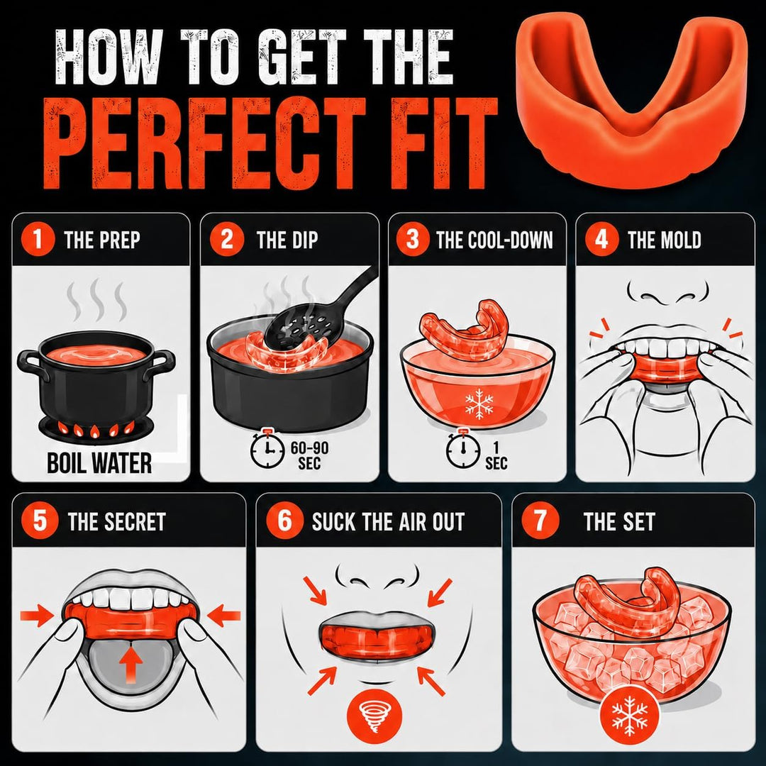 Amber Fight Gear Adult Silicone Sports Mouthguard with Case, Multiple Colors