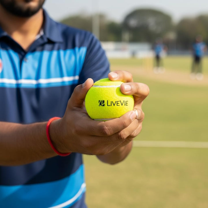 LIVEVIE Professional Cricket Tennis Balls, 2.5 Inch, Training