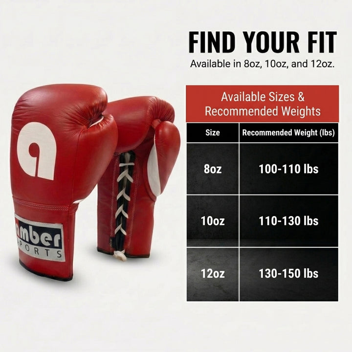 Premium All-Leather Professional Fight Gloves Padded, Pre-Curved, Safety-Focused Design with Layered Foam and Attached Thumb
