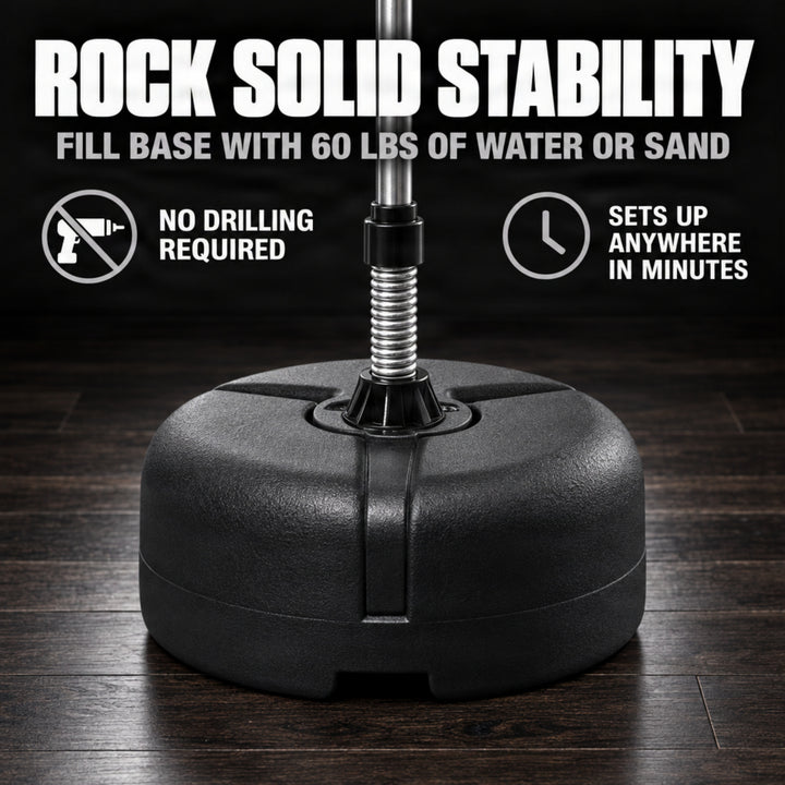 Amber Fight Gear Freestanding Boxing Punching Bag - Improve Speed &amp; Coordination | Adjustable Height, Kids &amp; Adults Fitness Workout