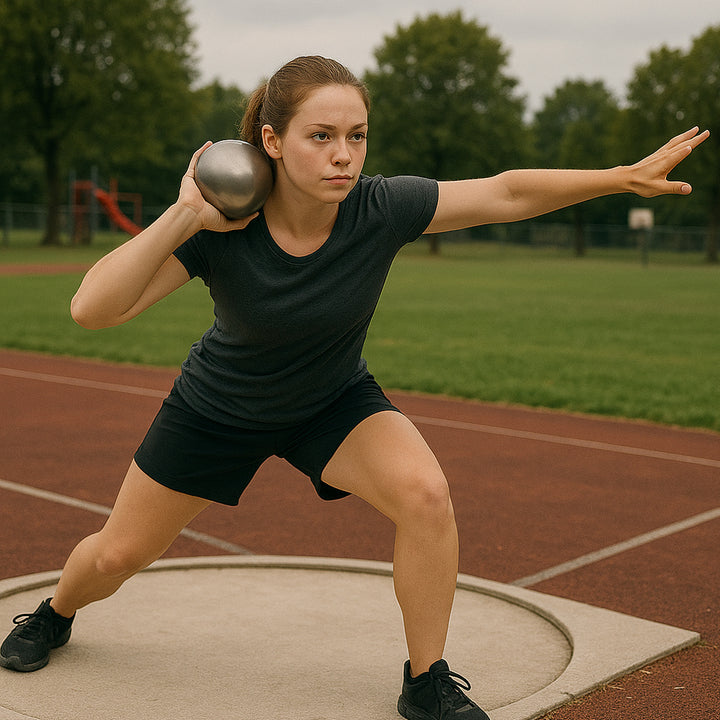 Amber Fight Gear IAAF Certified Stainless Steel Shot Put, Precision Calibrated, Machine Finished for Superior Grip, Competition Ready - Available in 4kg, 12lb, 6kg, 16lb Sizes