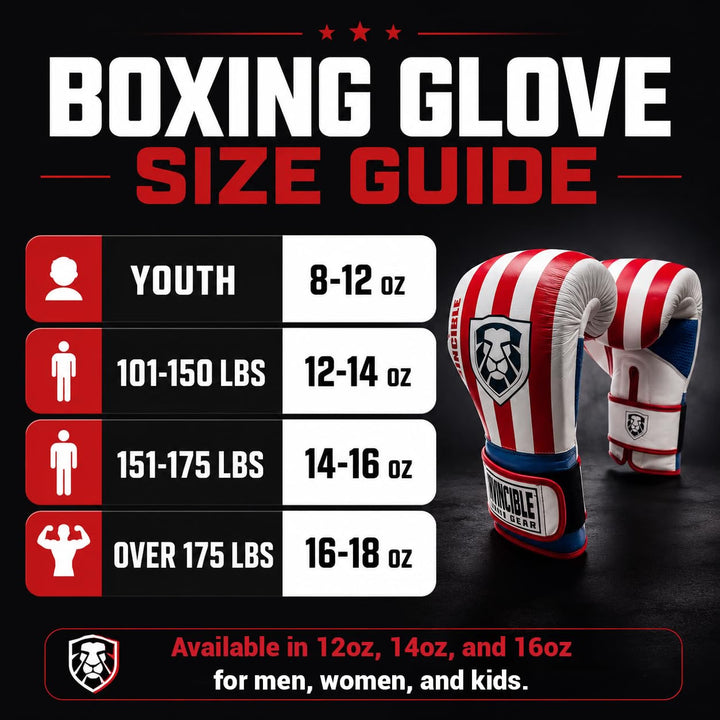 Invincible Fight Gear Leather Hook &amp; Loop Boxing Training Gloves