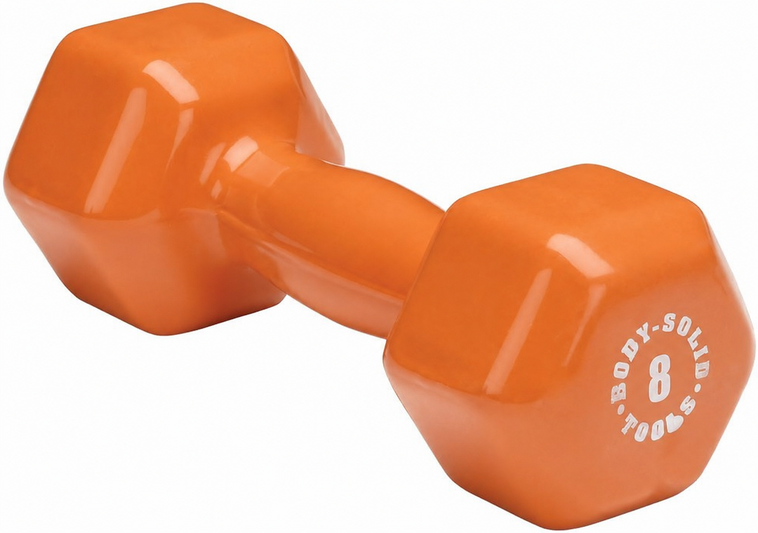 Body-Solid Tools Vinyl Studio Dumbbells 1lb to 15lb