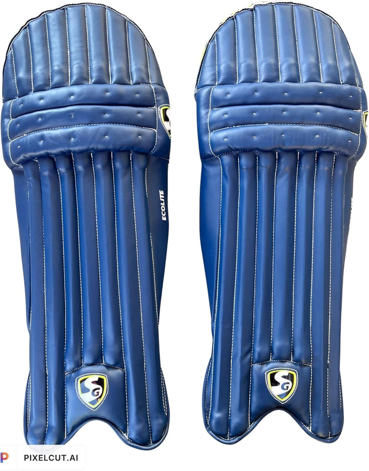 SG Ecolite Cricket Batting Pads (Ambidextrous- RH/LH)- 2019/20 Collection (Full Size - Blue)