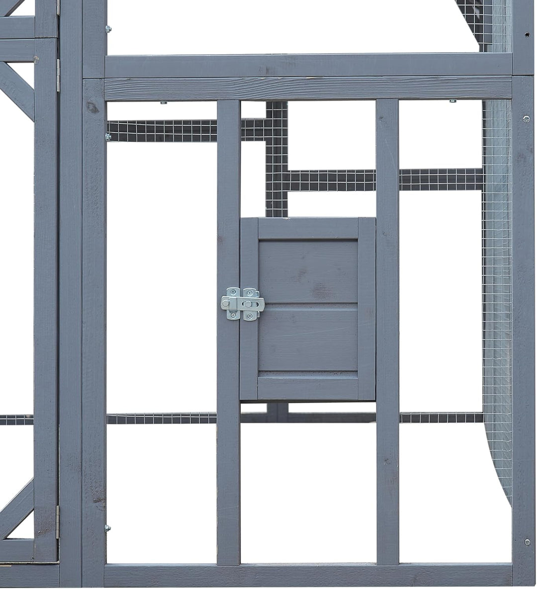 Outdoor Chicken Coop Enclosures 110" Large Kitten Playpen,Upgrade Waterproof Cover-Grey