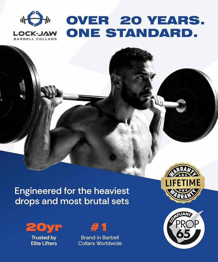 OLY 2 Olympic Barbell Collar (Black) - Lifetime Warranty