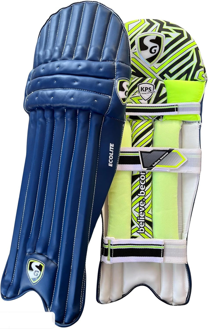SG Ecolite Cricket Batting Pads (Ambidextrous- RH/LH)- 2019/20 Collection (Full Size - Blue)