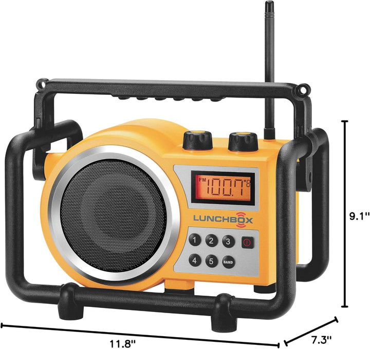 Sangean LB-100 AM FM Radio Ultra Rugged Compact Yellow