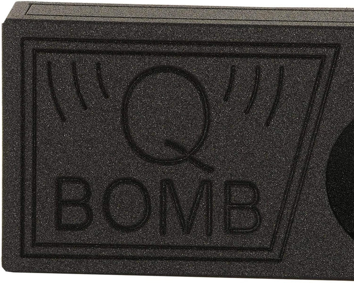 Q Power QBomb Single 10 Inch Vented Subwoofer Sub Box with Black Bedliner Spray