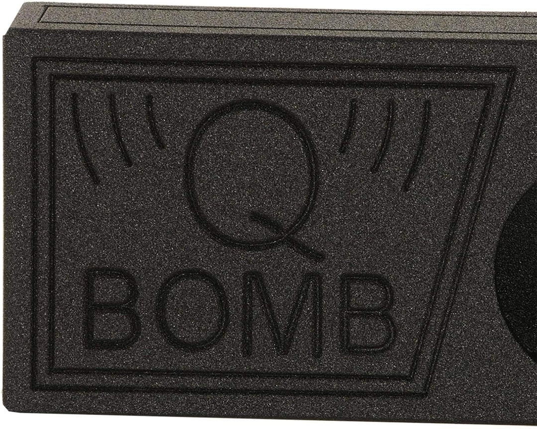Q Power QBomb Single 10 Inch Vented Subwoofer Sub Box with Black Bedliner Spray