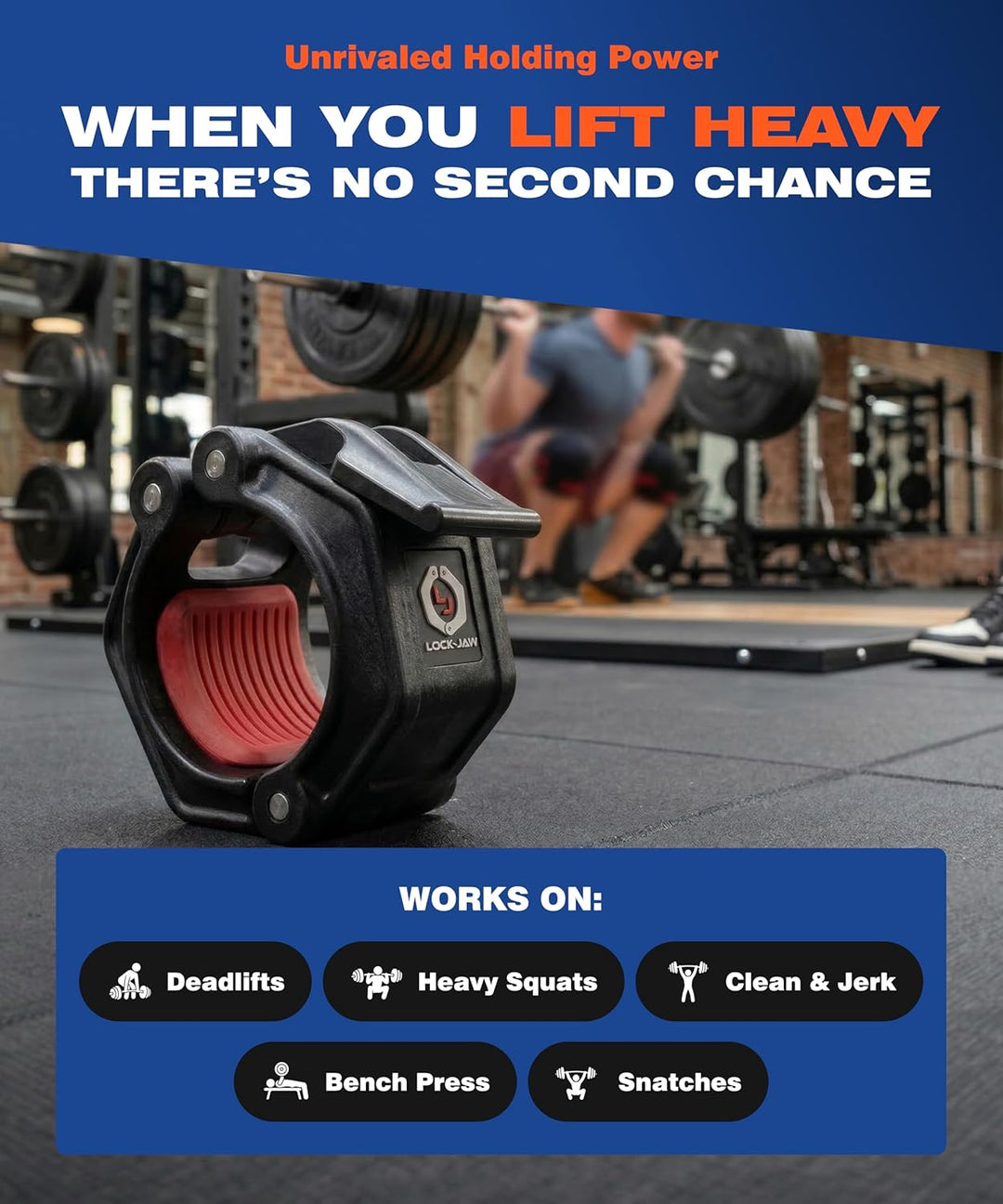 OLY 2 Olympic Barbell Collar (Black) - Lifetime Warranty