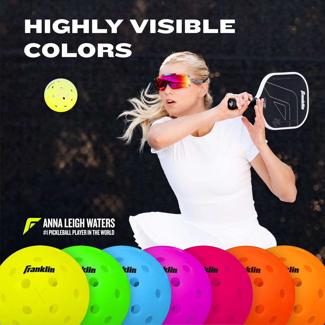 Franklin X-40 Outdoor Pickleball Balls - 100 Bulk Pack (Yellow)