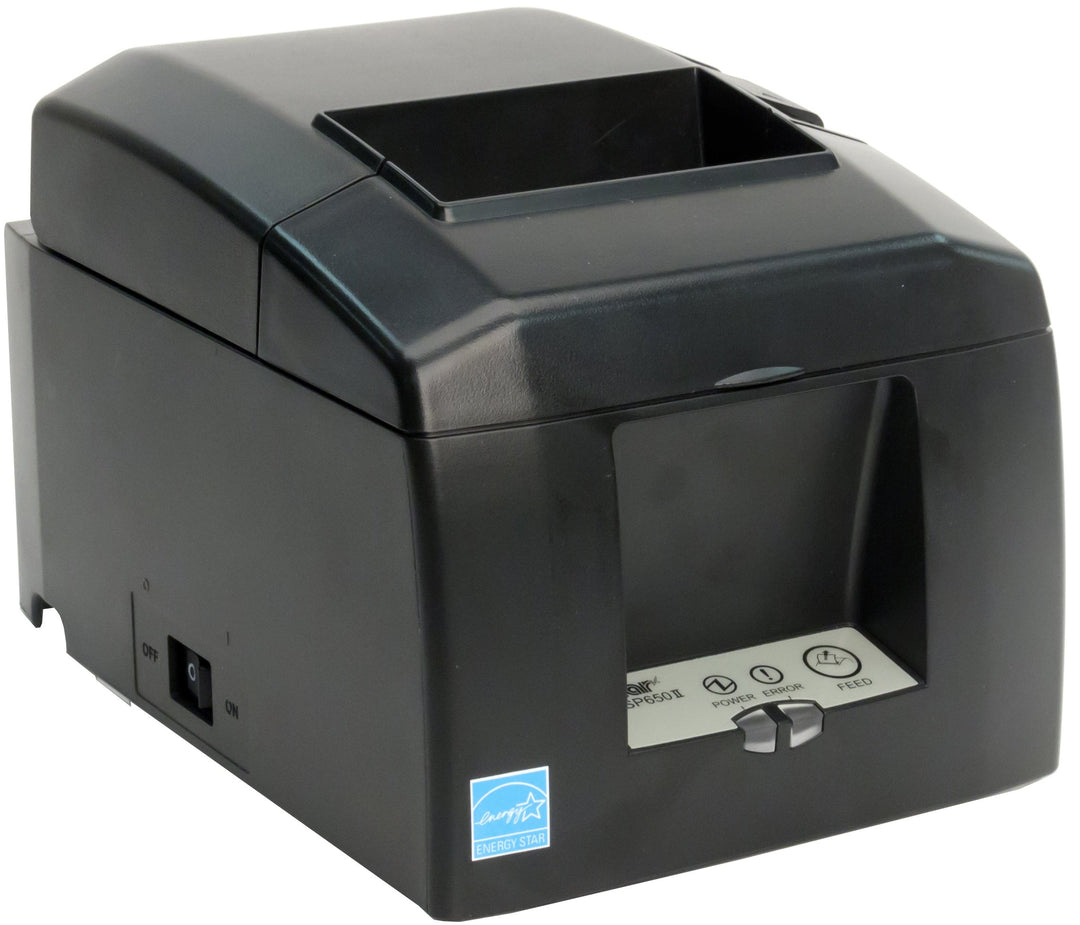 Star Micronics TSP654IIU USB Thermal Receipt Printer with Auto-cutter and External Power Supply - Gray