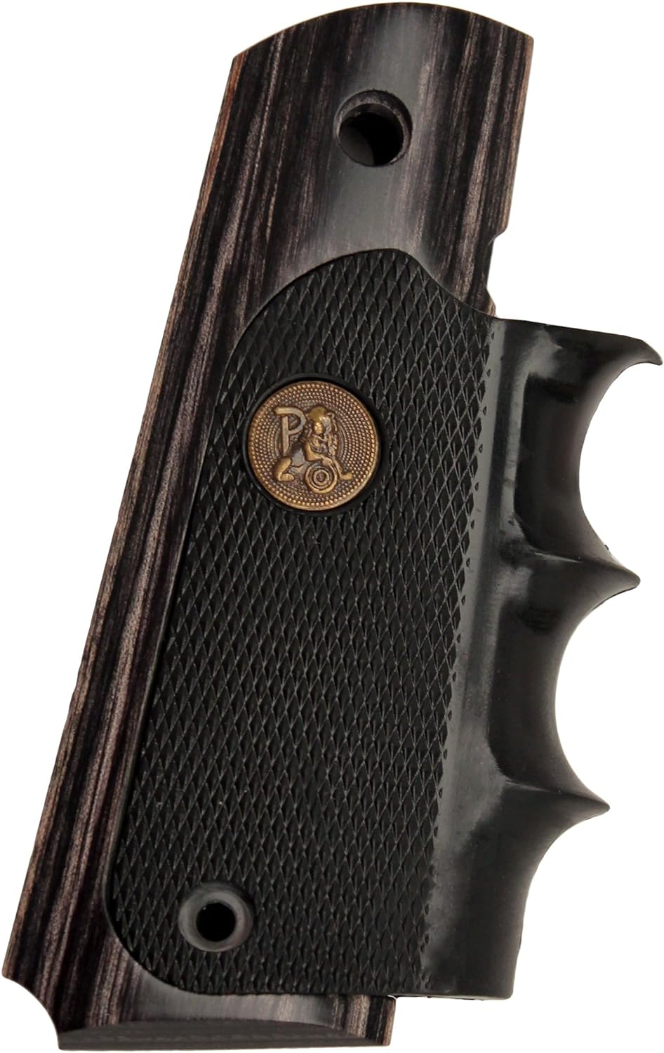 Pachmayr American Legend 1911 Charcoal Silvertone  Laminate Grip