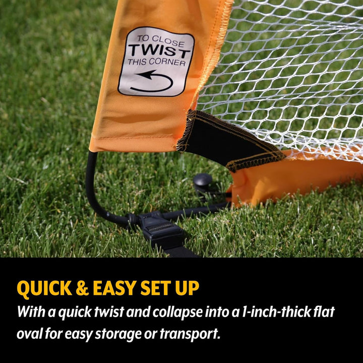 PUGG 6 Foot Pop-Up Soccer Goal Set - Portable Training Equipment