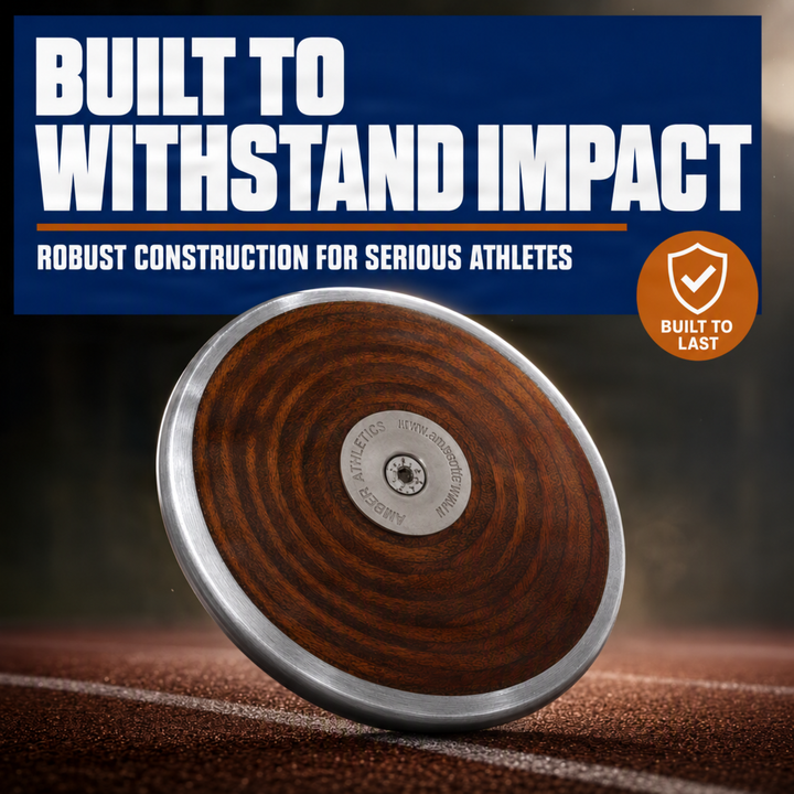 Amber Athletic Gear Amazer Discus IAAF Certified Official Track &amp; Field Throwing Discus 70% Rim Weight, 1KG, 1.6KG and 2KG