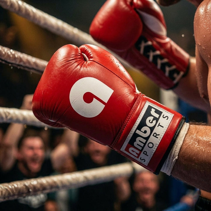 Premium All-Leather Professional Fight Gloves Padded, Pre-Curved, Safety-Focused Design with Layered Foam and Attached Thumb
