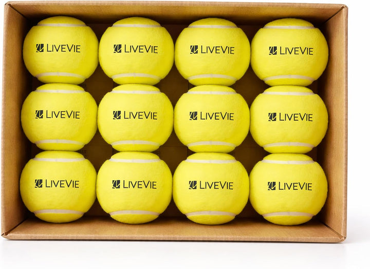 LIVEVIE Professional Cricket Tennis Balls, 2.5 Inch, Training