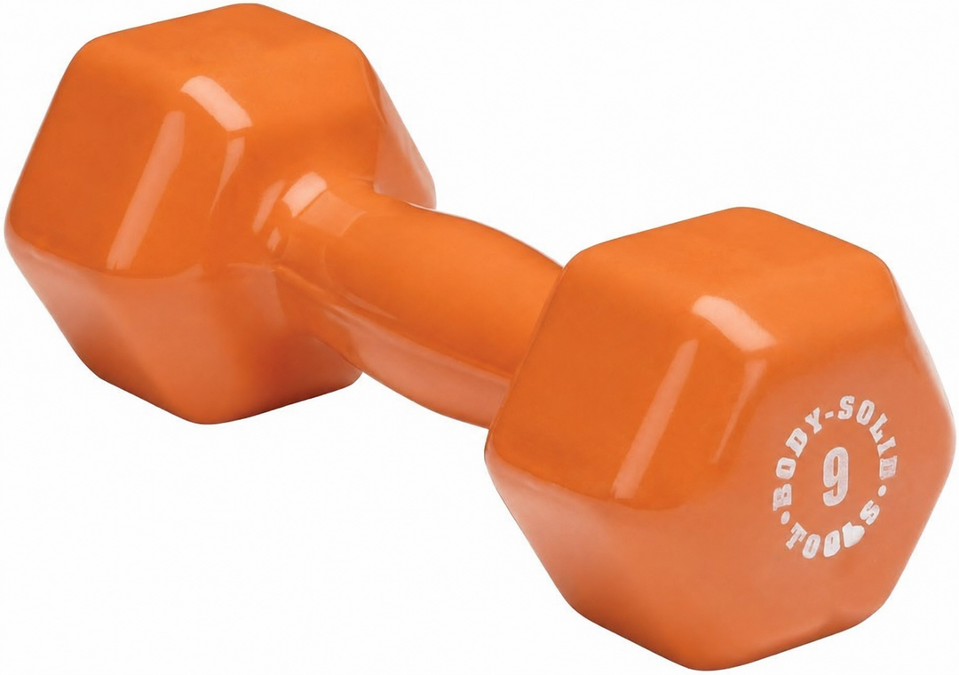 Body-Solid Tools Vinyl Studio Dumbbells 1lb to 15lb