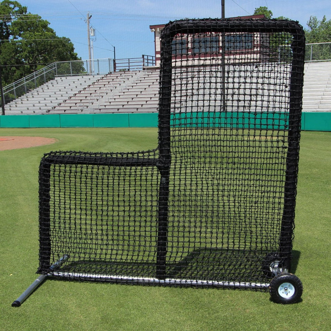 Cimarron Sports 7x7 Commercial Baseball Pitcher L-Net with Wheels