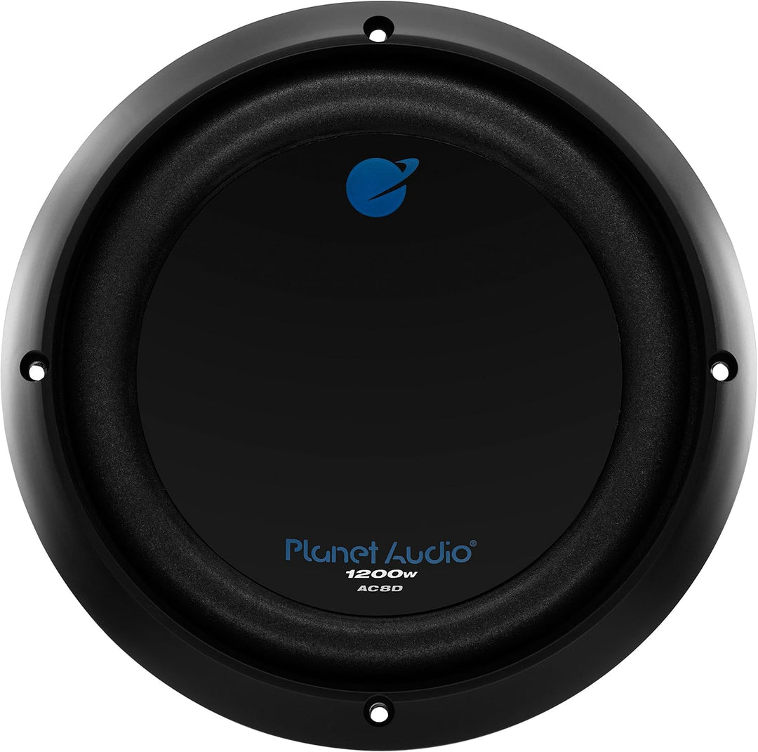 Planet Audio AC8D Anarchy Series 8 Inch Car Subwoofer - 1200 Watts Max, Dual 4 Ohm Voice Coil, Sold Individually, Hook Up to Amp
