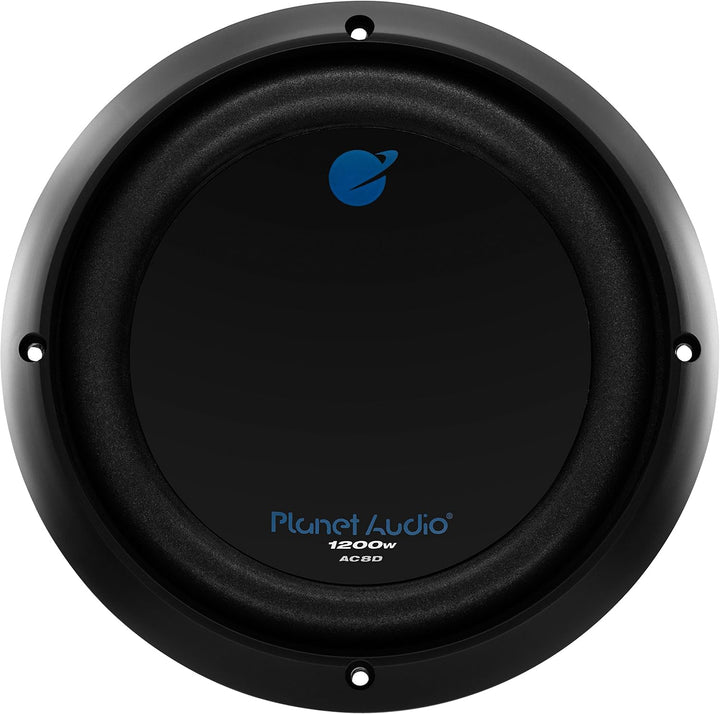 Planet Audio AC8D Anarchy Series 8 Inch Car Subwoofer - 1200 Watts Max, Dual 4 Ohm Voice Coil, Sold Individually, Hook Up to Amp