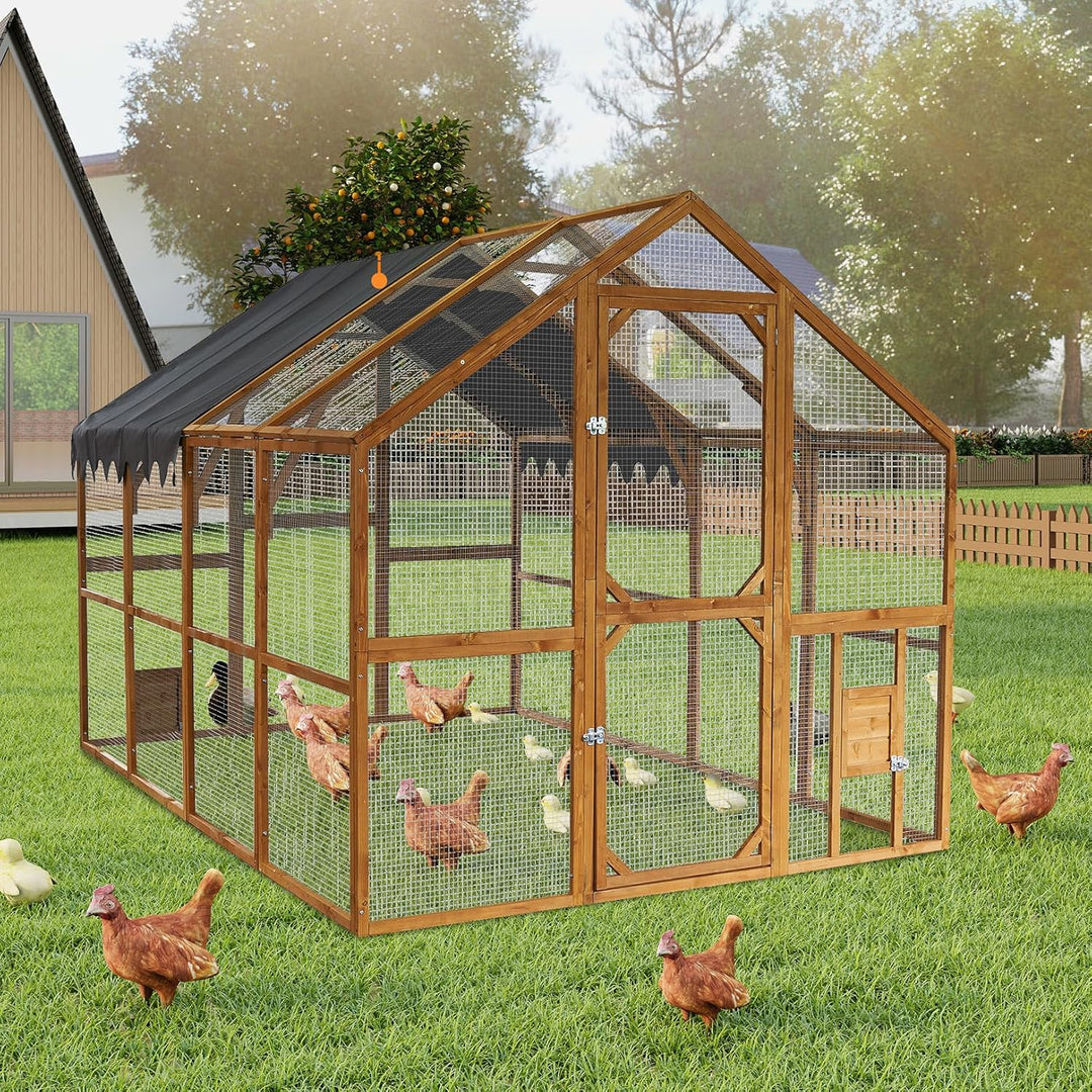 Outdoor Chicken Coop Enclosures 110 inch Large Kitten Playpen,Upgrade Waterproof Cover