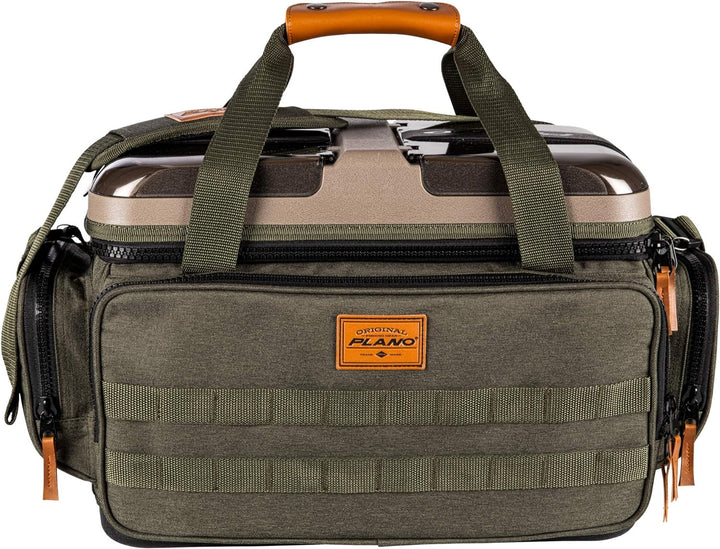 Plano Molding A-Series 2.0 Quick-Top 3700 Tackle Bag, Forest Green, Includes 4 3700 StowAway Utility Boxes, Water-Resistant Soft Fishing Storage for Baits