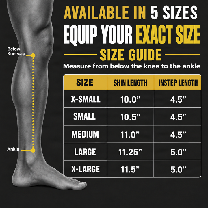 Amber Fight Gear Nylon Shin &amp; Instep Protectors with EVA Foam, Multiple Sizes