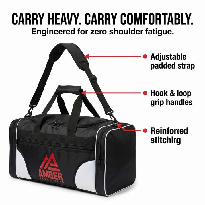 Amber Fight GearHoldallGym Bag Duffle Mesh Bags Workout Bag Gym Bagfor Boxing, MMA, Kickboxing Wrestling, or Active Athlete Bag. It?s a Breathable Duffel Bag for Sweaty Clothes and Equipment