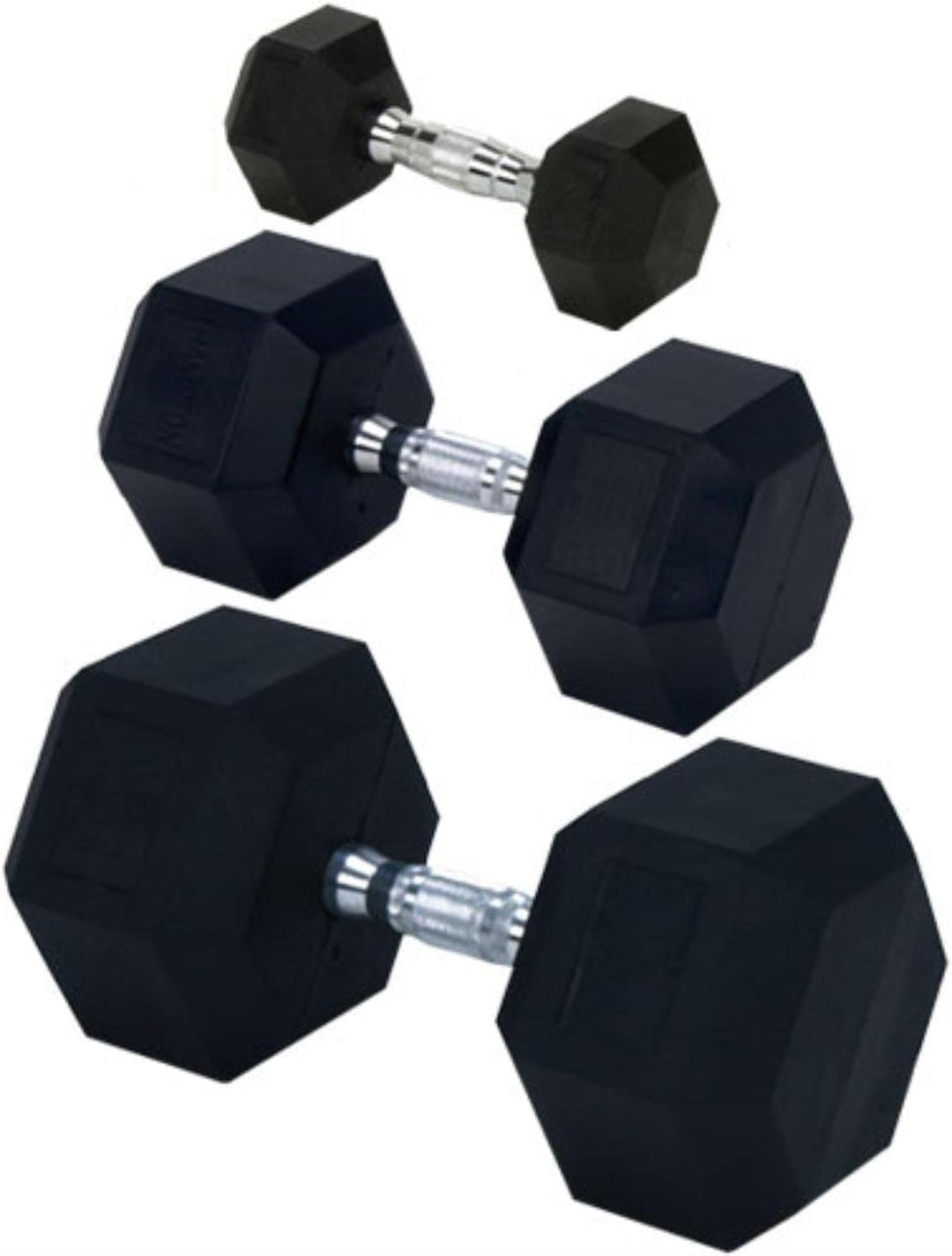 Champion Barbell 30-Pound Solid Hex Dumbbell - Rubber Encased