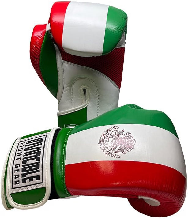 Invincible Fight Gear Leather Hook &amp; Loop Boxing Training Gloves