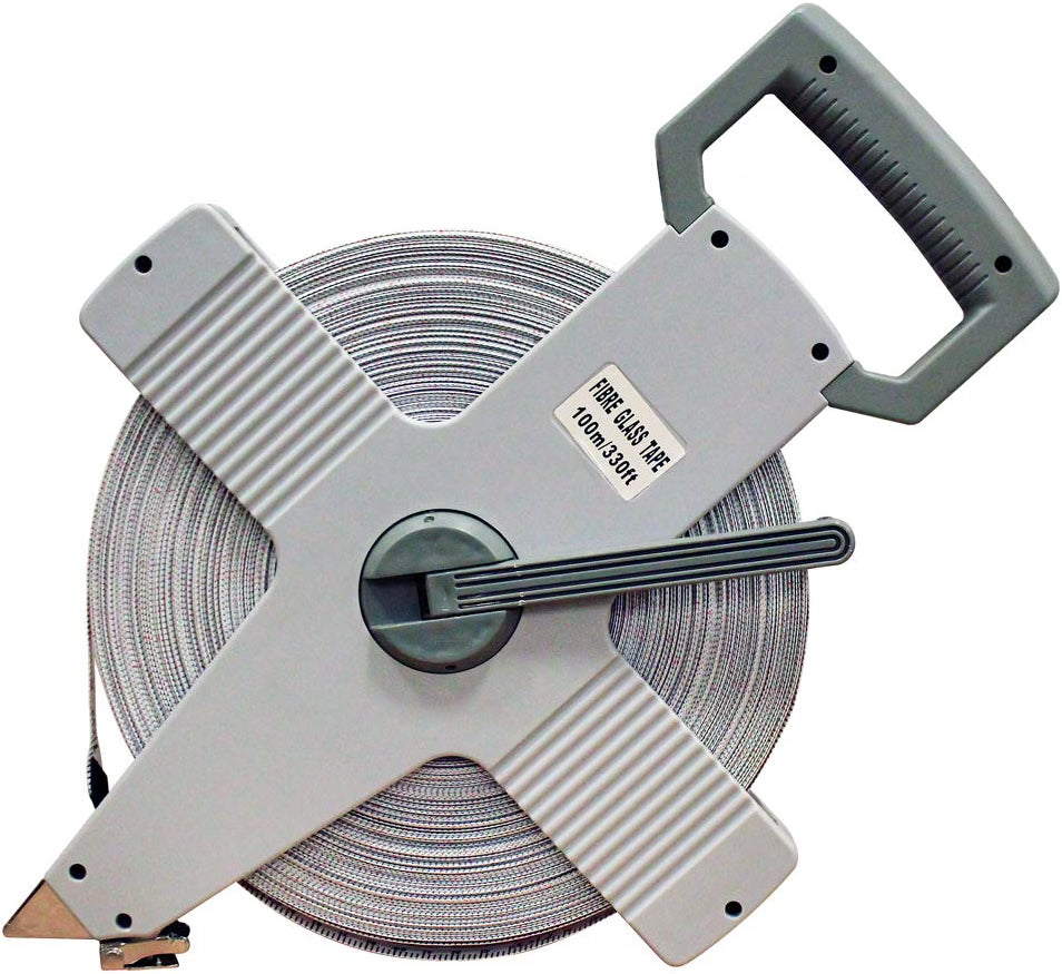 Amber Fight Gear Open Reel Fiberglass Measuring Tape, 100–330 Feet