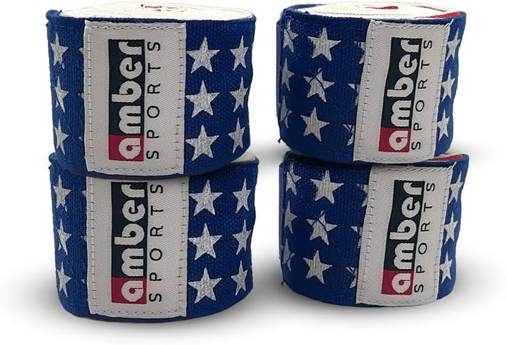 Amber Fight Gear USA Flag 180-Inch Polyester Boxing Hand Wraps