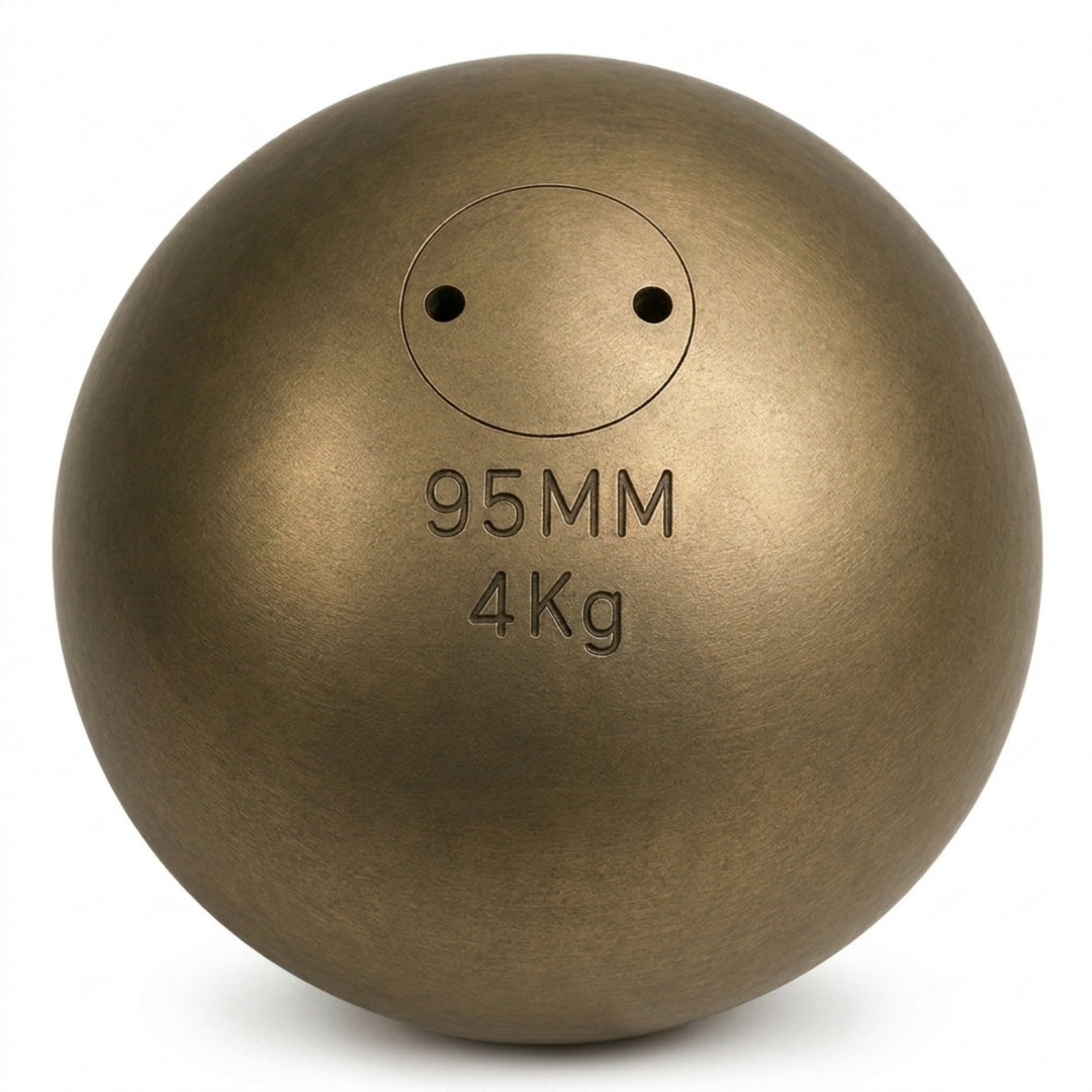 Amber Fight Gear Precision Brass Shotput IAAF Compliant, Superior Grip &amp; Weight Calibration for Competitive Performance