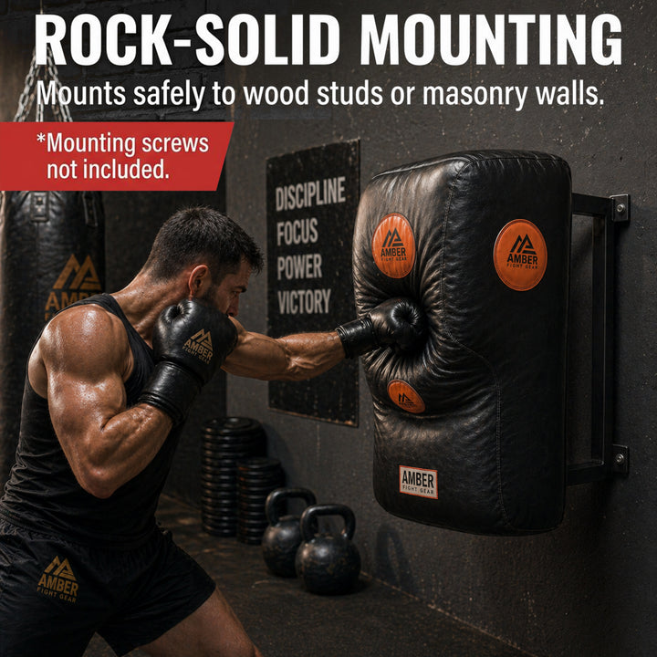 Amber Fight Gear Wall Mount Uppercut Bag Wall Mount Hook and Uppercut Punching Bag Wall Mounted Boxing Bag for Boxing Muay Thai, MMA, Kickboxing