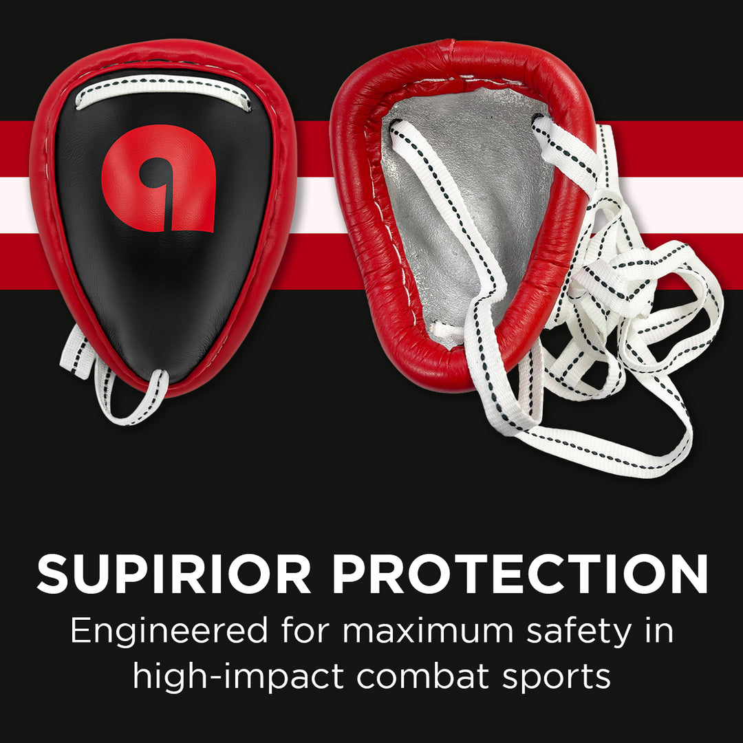 Traditional Steel Cup Groin Protector for Kickboxing, Muay Thai, MMA, Ultimate Protection, Padded Outer Cup, Adjustable Straps, Secure Fit Durable Steel Core