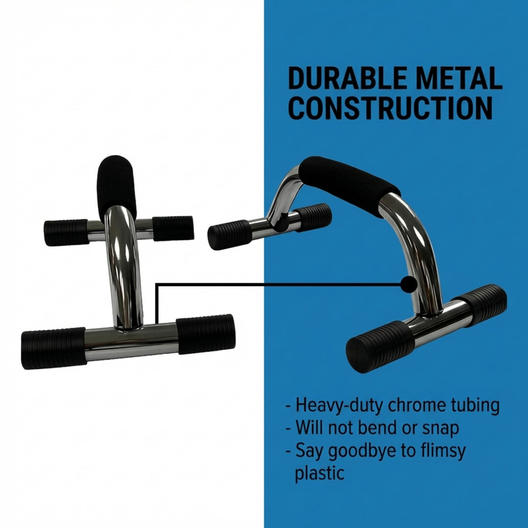 Enhance Upper Body Strength: Training Push Up Bars for Shoulders, Chest &amp; Core - Non-Skid Feet, Compact &amp; Portable