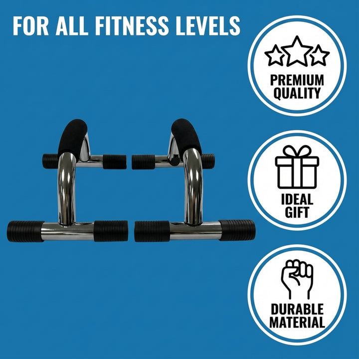 Enhance Upper Body Strength: Training Push Up Bars for Shoulders, Chest &amp; Core - Non-Skid Feet, Compact &amp; Portable