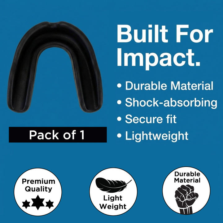 Amber Fight Gear Junior Custom Fit Mouthguard with Case for Kids Ages 5–10